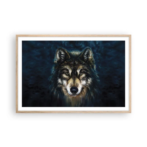 Pôster com moldura de carvalho claro - Alfa? E ómega - 91x61 cm