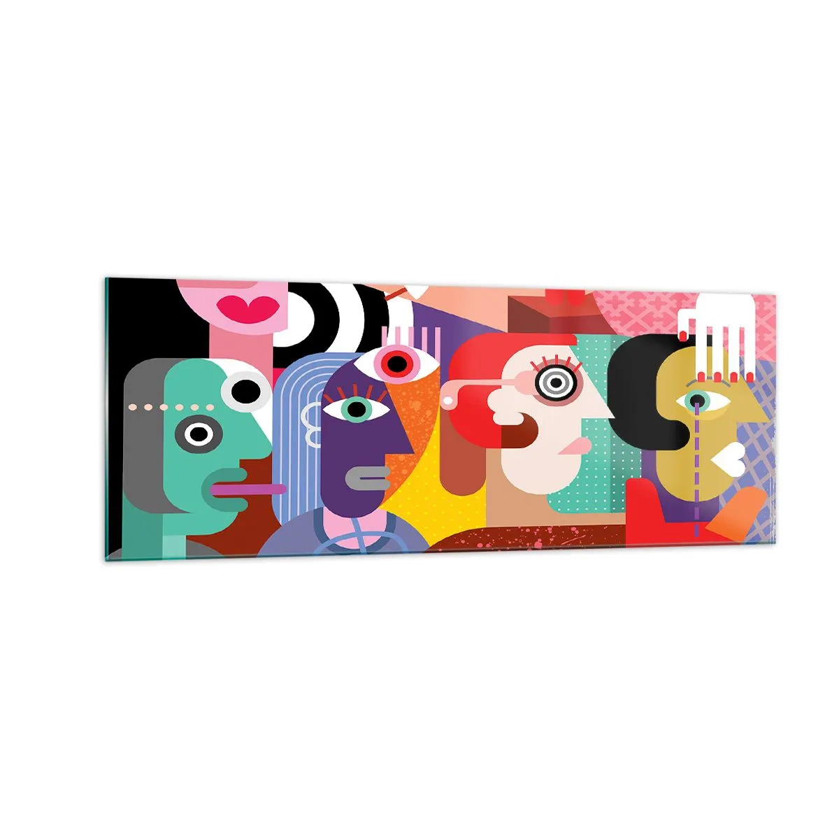 Quadro em vidro - Viemos da parte do Sr. Picasso - 140x50 cm