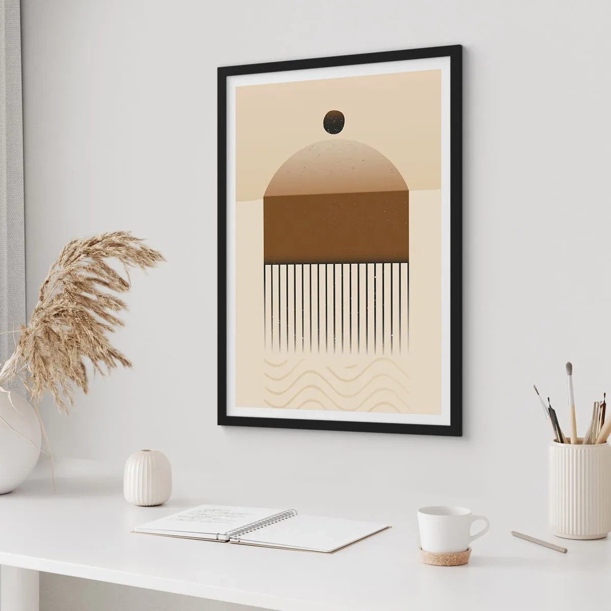 Pôster com moldura preta - Diferentes estados - 61x91 cm