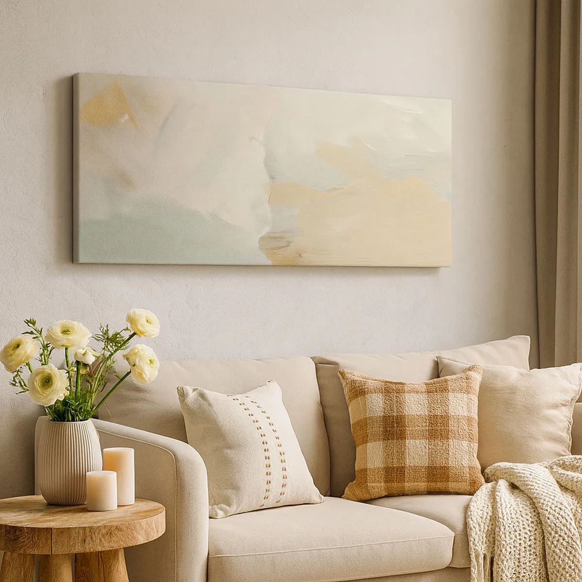 Quadro em tela - Abstração – a terra da gentileza - 100x40 cm