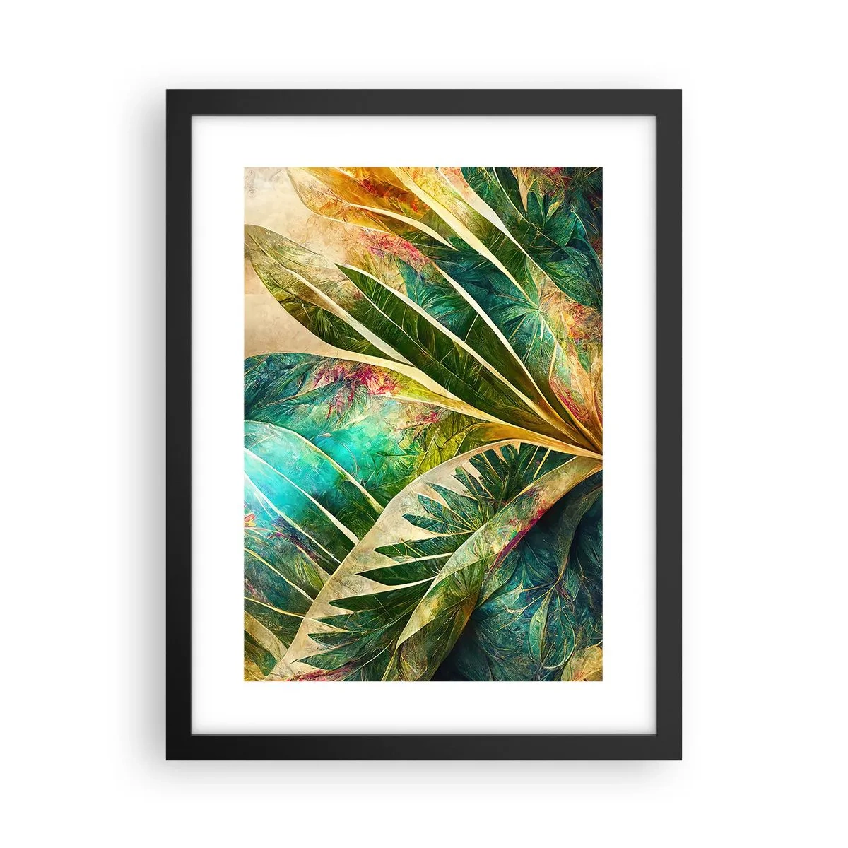 Pôster com moldura preta - As cores dos trópicos - 30x40 cm