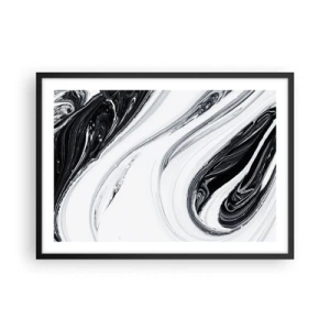 Pôster com moldura preta - Uma combinação de opostos - 70x50 cm