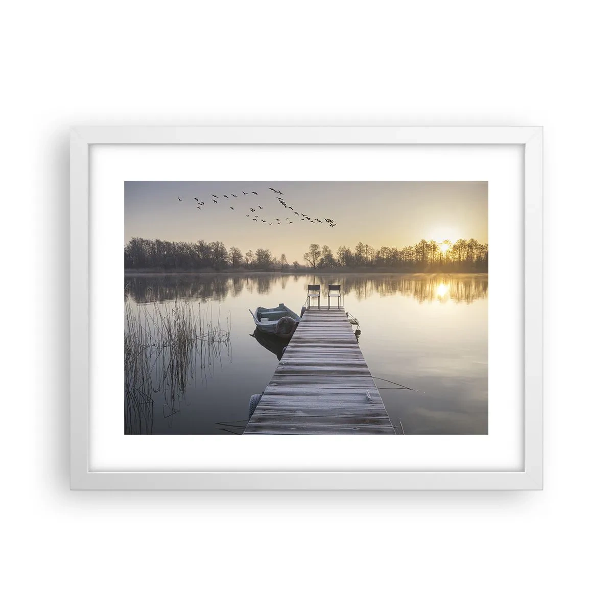 Pôster em moldura branca - Voltarei dentro de algum tempo - 40x30 cm