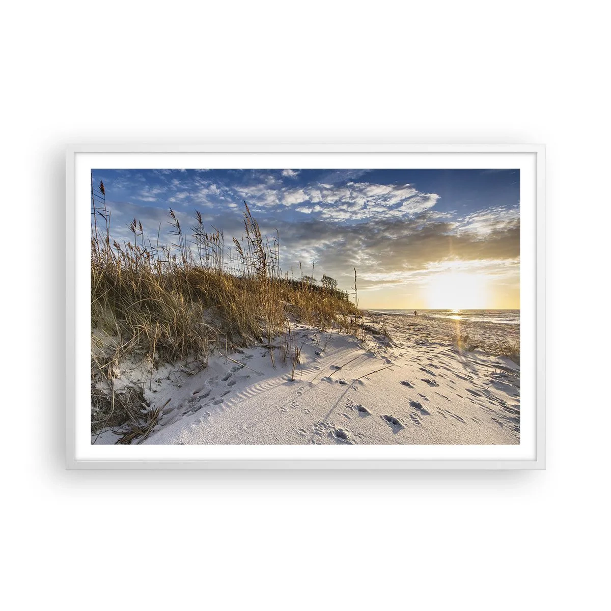 Pôster em moldura branca - Um convite para um passeio - 91x61 cm