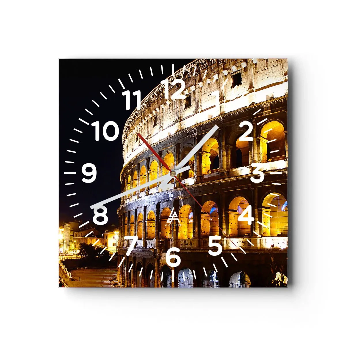 Relógio de parede - Relógio em vidro - É hora das Olimpíadas - 30x30 cm