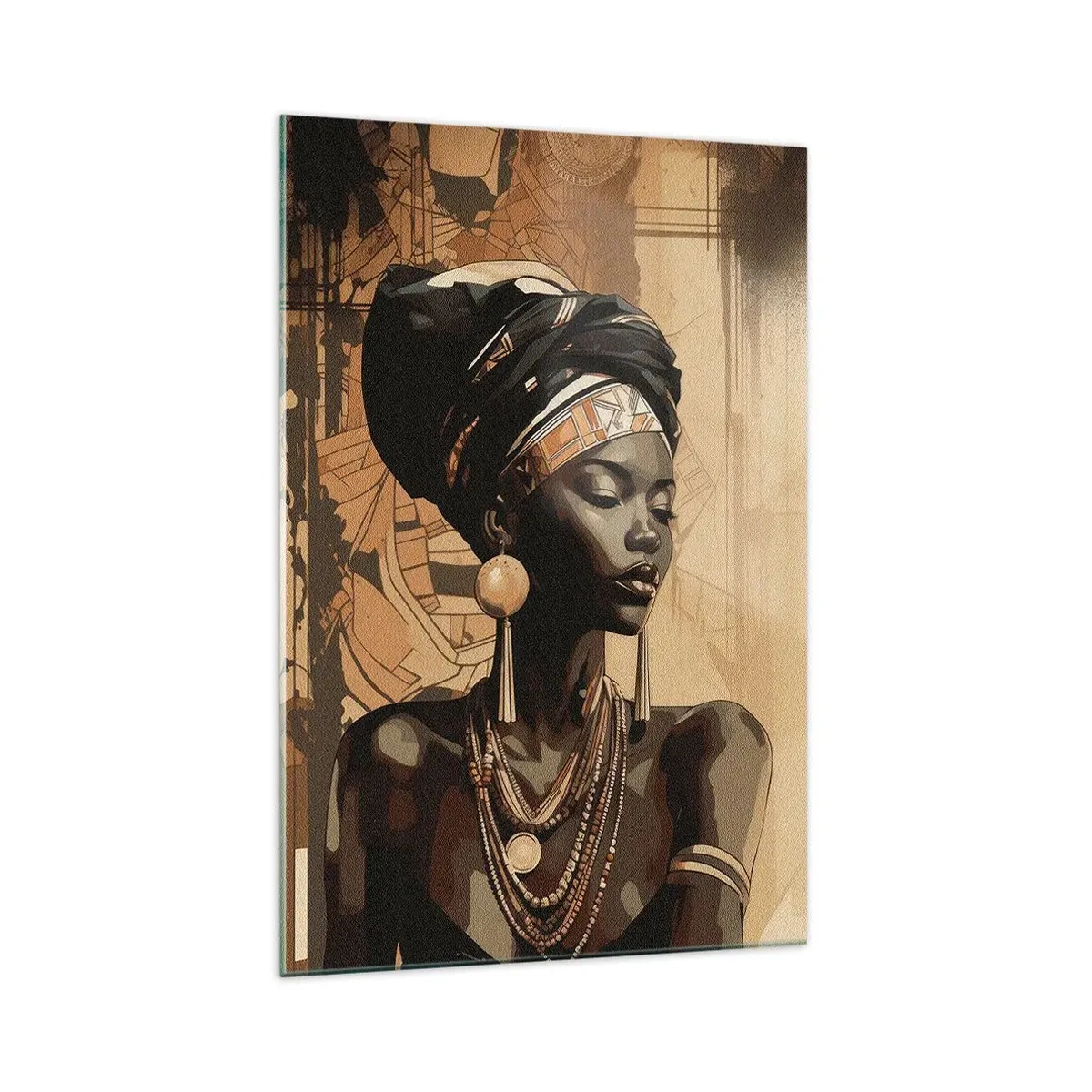 Quadro em vidro - Majestade africana - 70x100 cm
