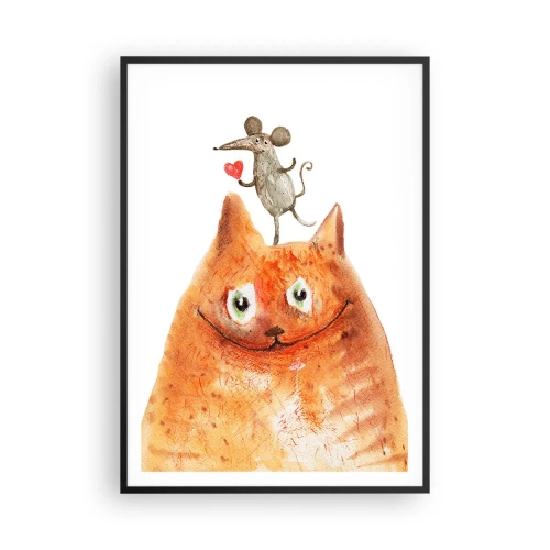 Pôster com moldura preta - Paradoxos do amor - 70x100 cm