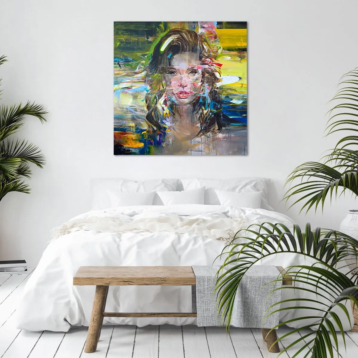 Quadro em tela - Atrás da cortina de ar - 40x40 cm