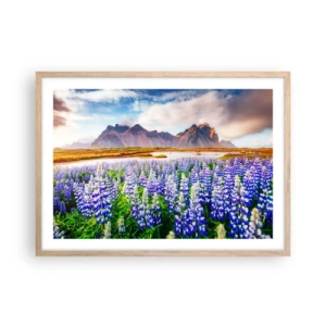 Pôster com moldura de carvalho claro - Força e severidade ao lado da suavidade - 70x50 cm