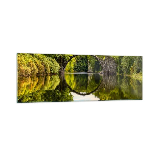 Quadro em vidro - Na junção de dois mundos - 90x30 cm