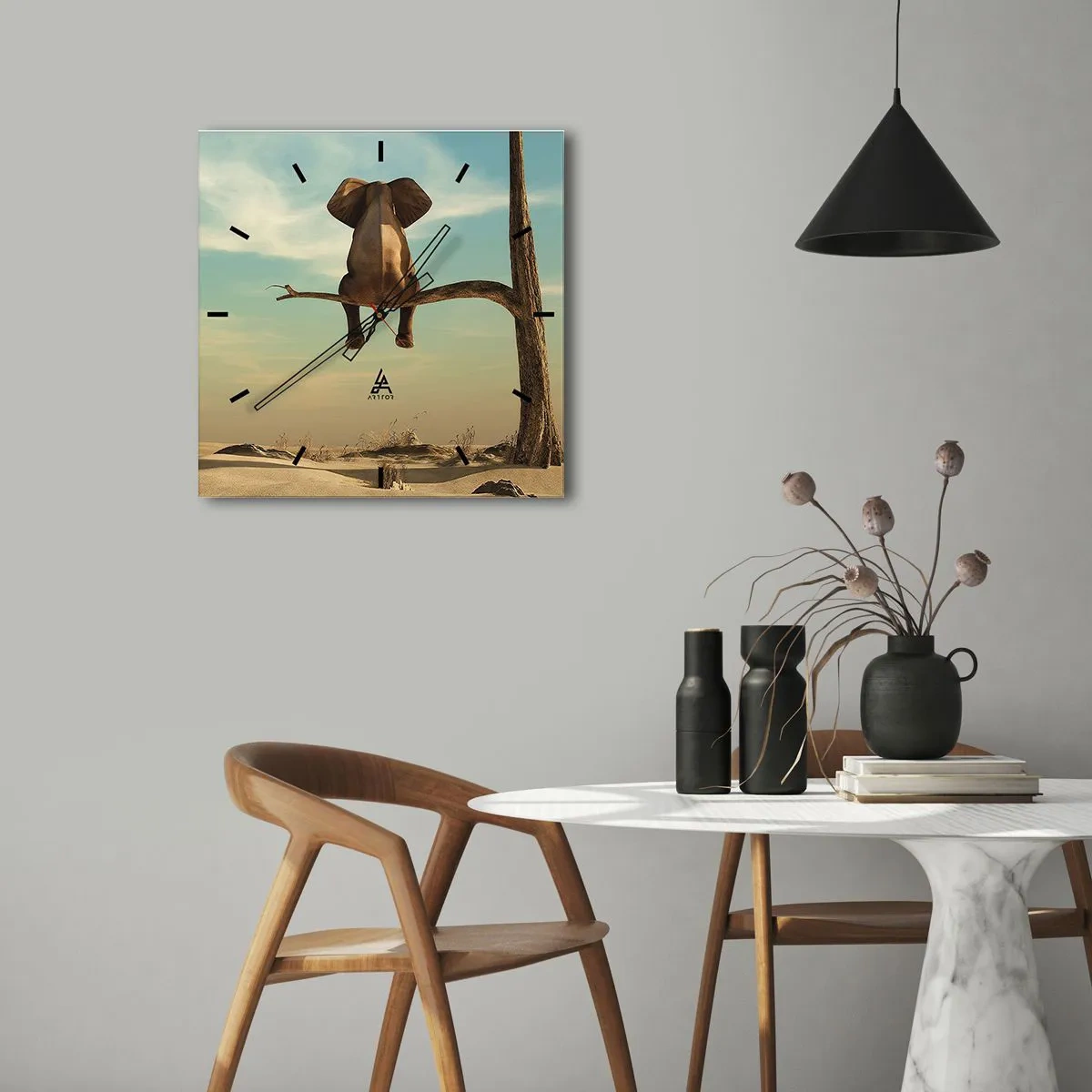 Relógio de parede - Relógio em vidro - Um novo ponto de vista - 40x40 cm