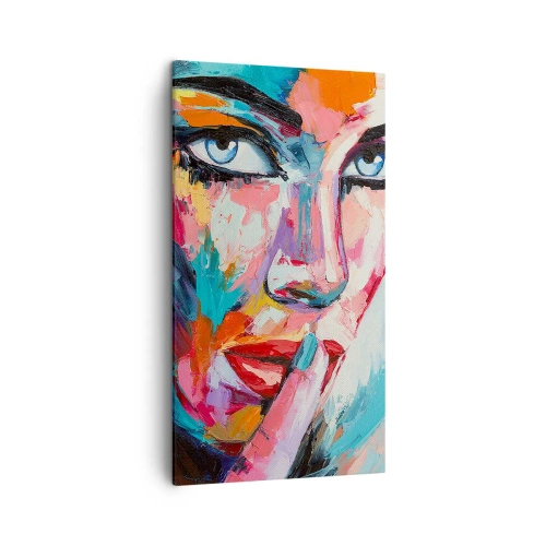 Quadro em tela - O nosso primeiro segredo - 45x80 cm