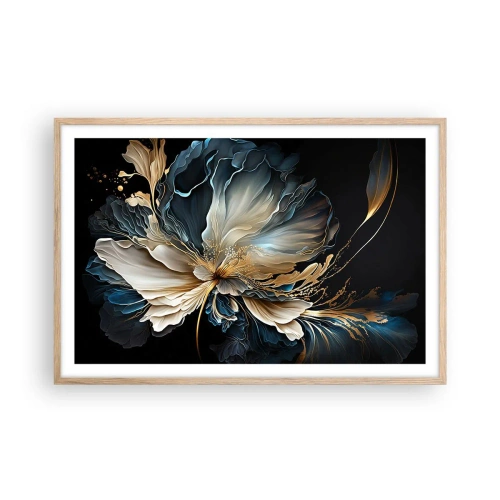 Pôster com moldura de carvalho claro - Flor de samambaia de conto de fadas - 91x61 cm