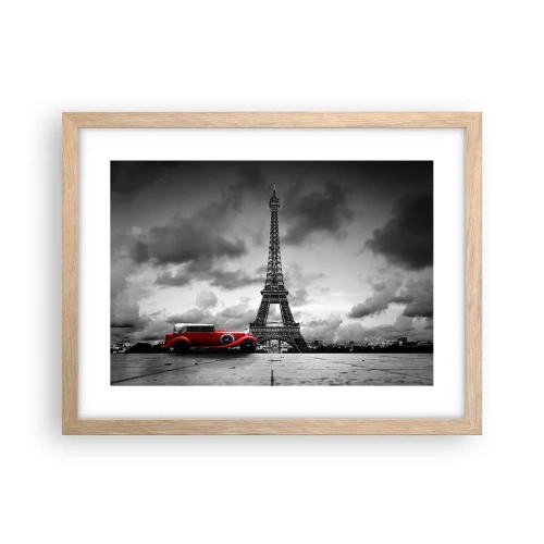 Pôster com moldura de carvalho claro - Não há muito tempo atrás em Paris - 40x30 cm