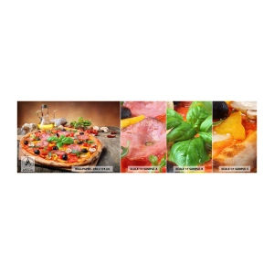 Amostra de Papel de Parede Standard Eco - Com um sabor verdadeiramente italiano - Gastronomia, pizza, Itália - 100x30 cm