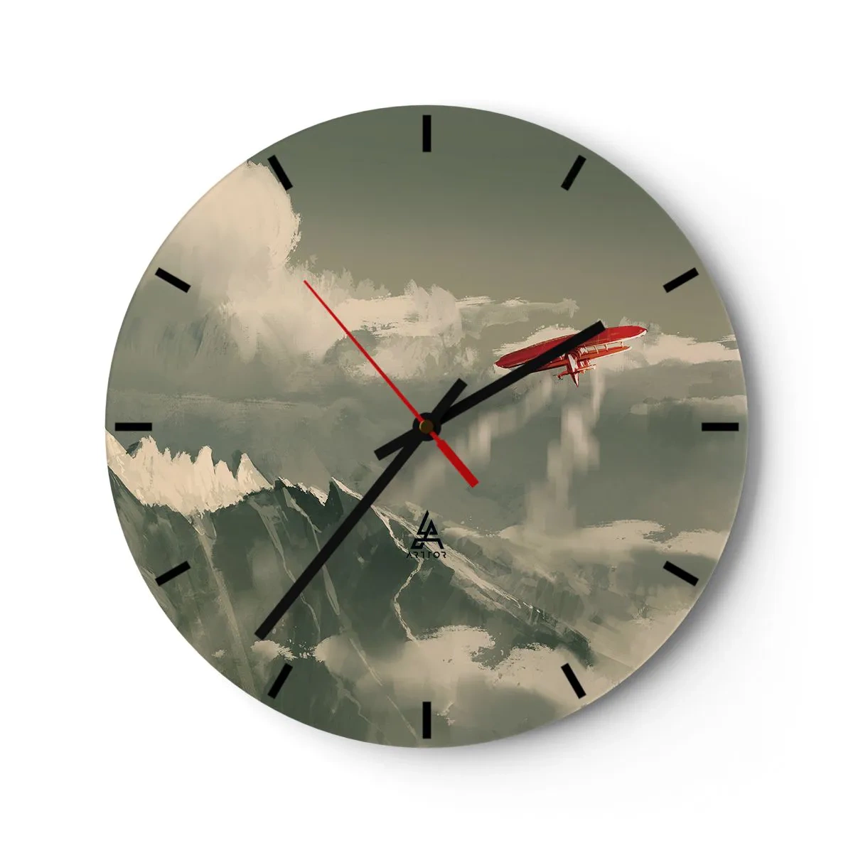 Relógio de parede - Relógio em vidro - O pioneiro destemido - 40x40 cm