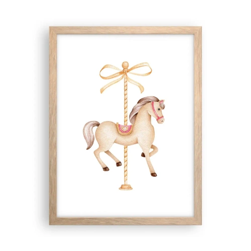 Pôster com moldura de carvalho claro - Um trote gracioso - 30x40 cm