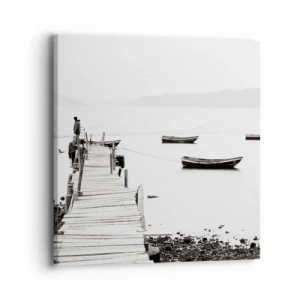 Quadro em tela - Sobre água calma e límpida - 40x40 cm