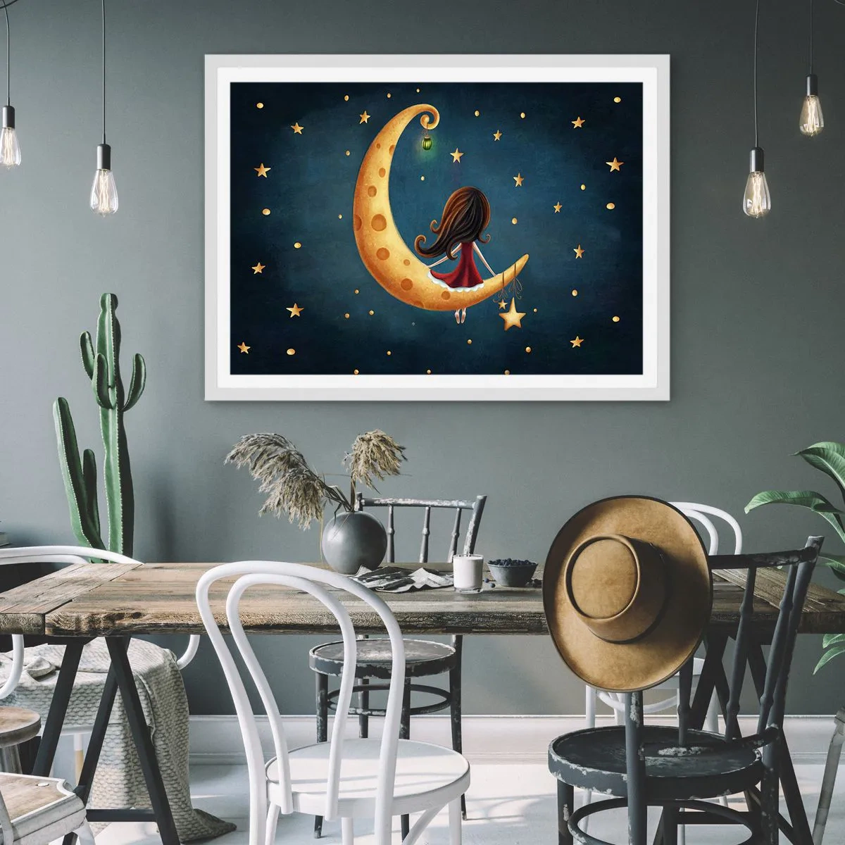 Pôster em moldura branca - Uma vez... - 100x70 cm