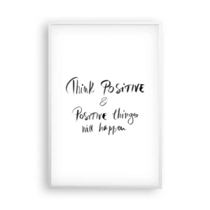 Pôster em moldura branca - Como viver? - 61x91 cm