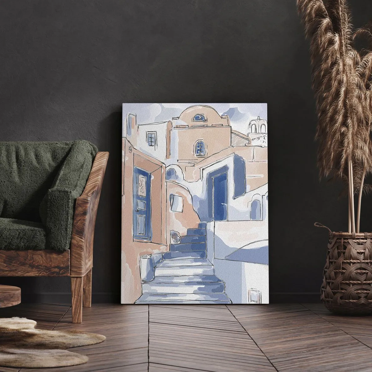 Quadro em tela - Cidade exótica - 50x70 cm