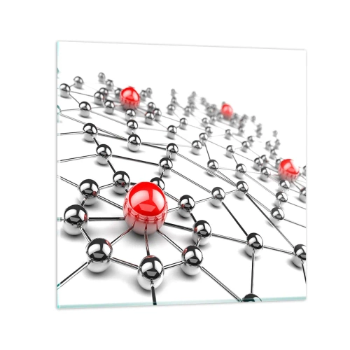 Quadro em vidro - Rede de Prata - 50x50 cm