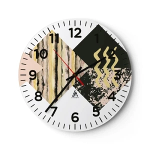 Relógio de parede - Relógio em vidro - Não é tão simples assim - 40x40 cm