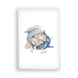 Pôster em moldura branca - Amizade ou amor? - 61x91 cm