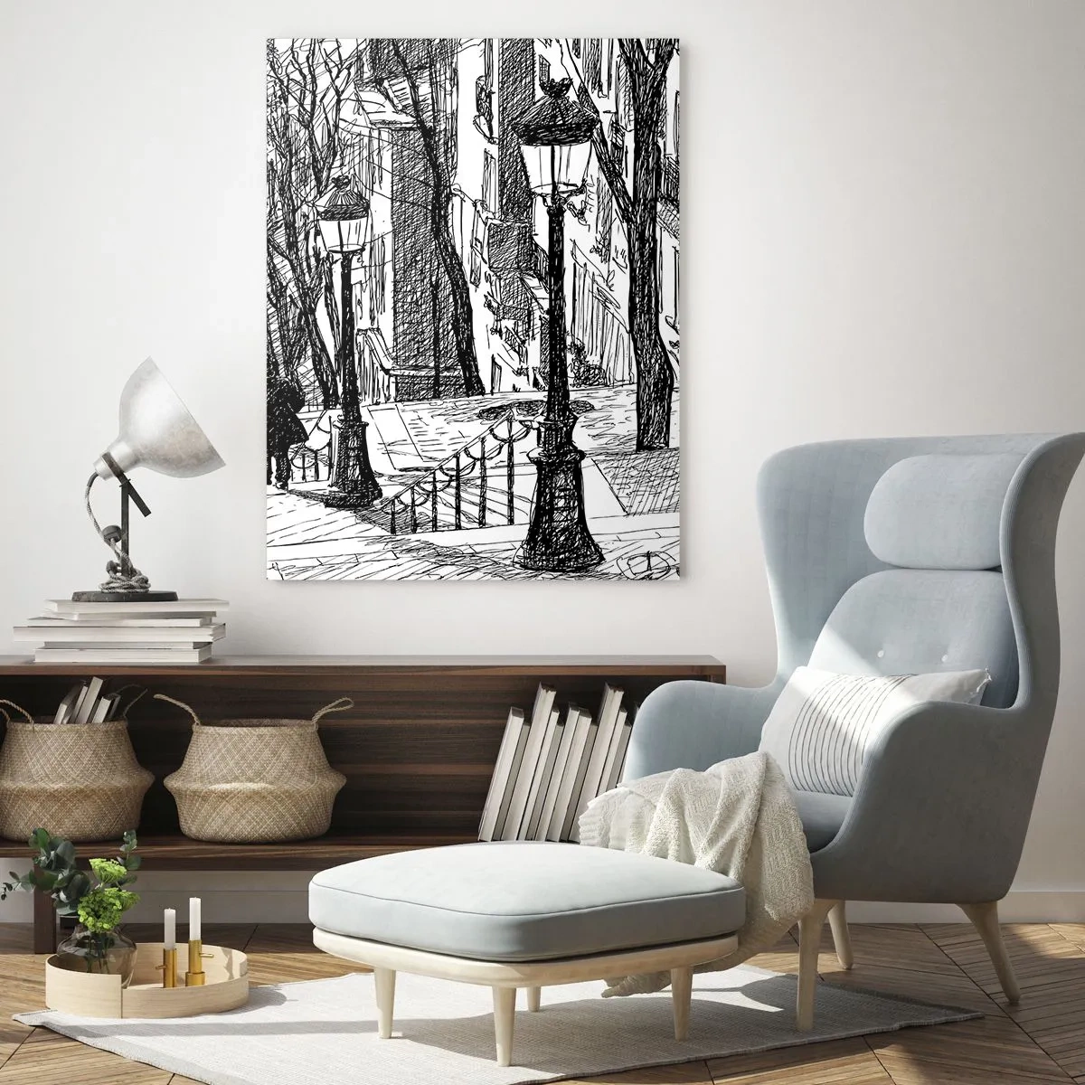 Quadro em vidro - Uma história de amor ou uma história de terror? - 50x70 cm