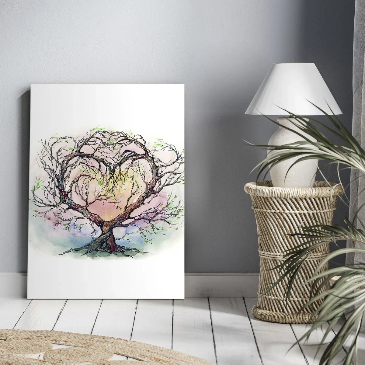 Quadro em tela - Juntos contra os vendavais - 50x70 cm