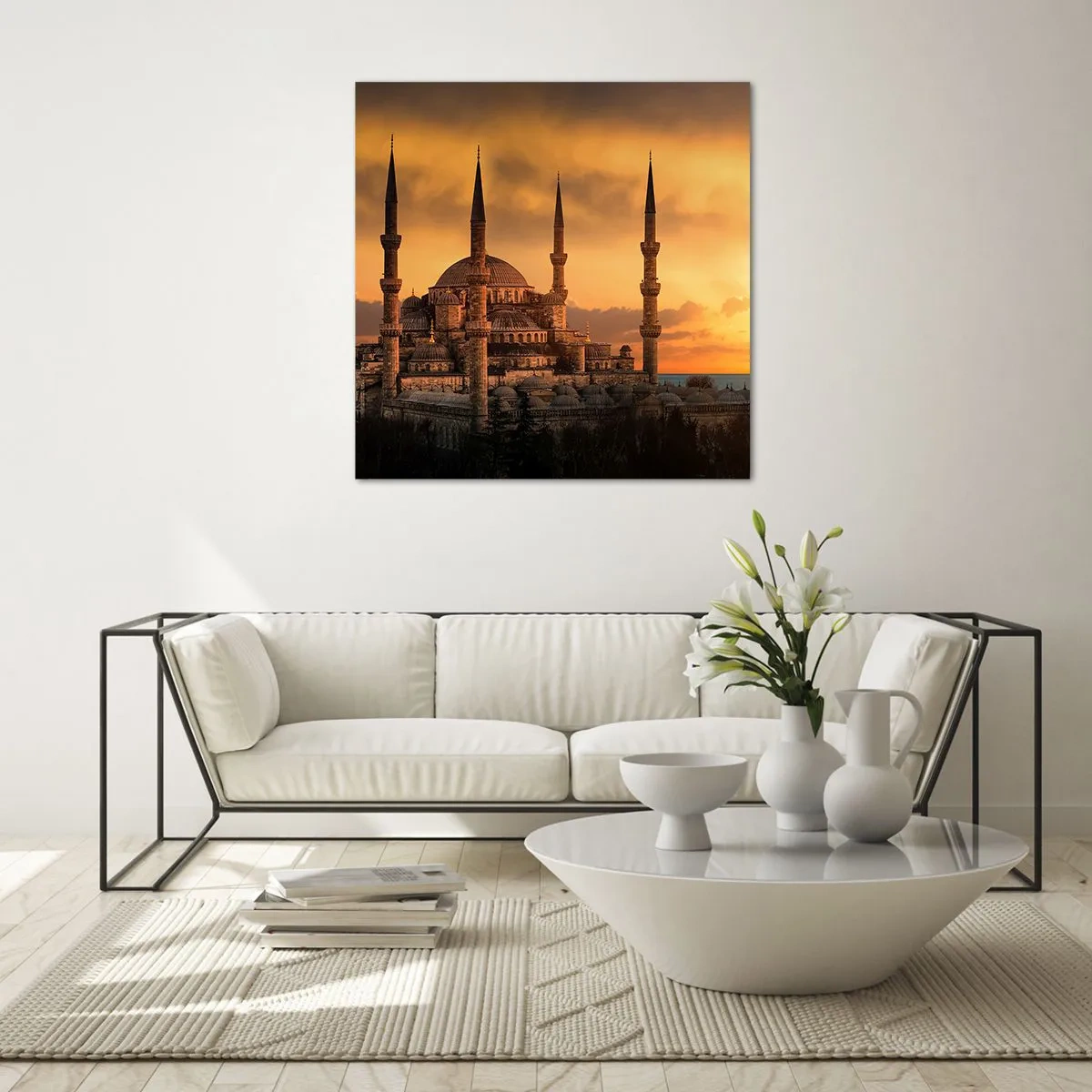 Quadro em vidro - Deus é grande - 40x40 cm