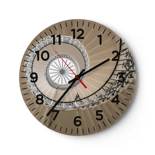 Relógio de parede - Relógio em vidro - Dentro da casca - 30x30 cm