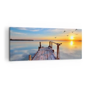 Quadro em tela - Caminhando em direção ao sol - 100x40 cm