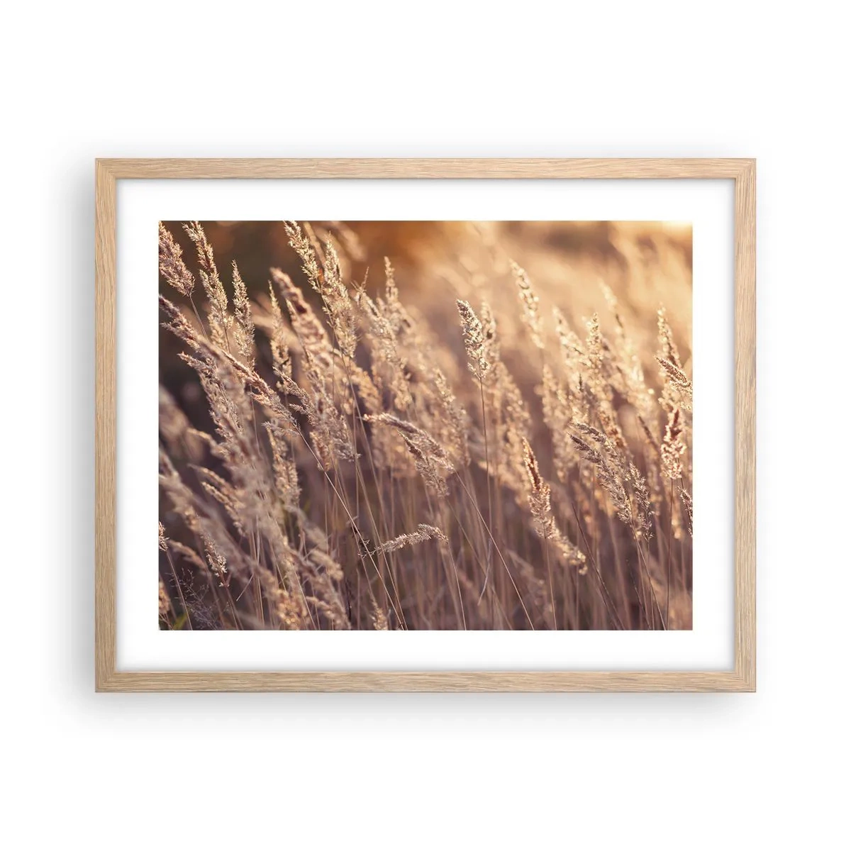 Pôster com moldura de carvalho claro - Pronto para receber o outono - 50x40 cm