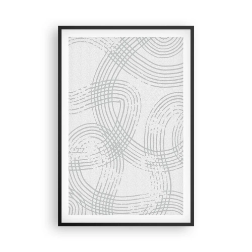 Pôster com moldura preta - Não existe caminho reto - 61x91 cm
