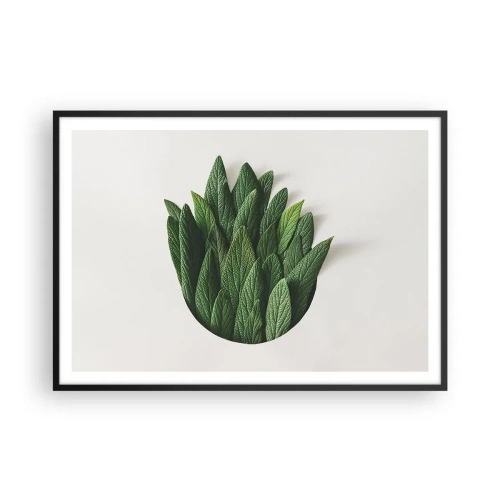 Pôster com moldura preta - Curiosidade indomável - 100x70 cm