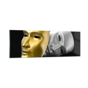 Quadro em vidro - A vida é um teatro - 90x30 cm