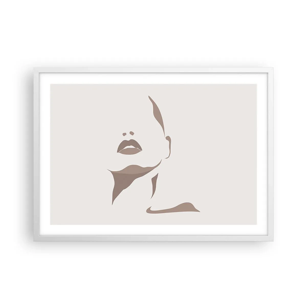 Pôster em moldura branca - Feito de luz e sombra - 70x50 cm