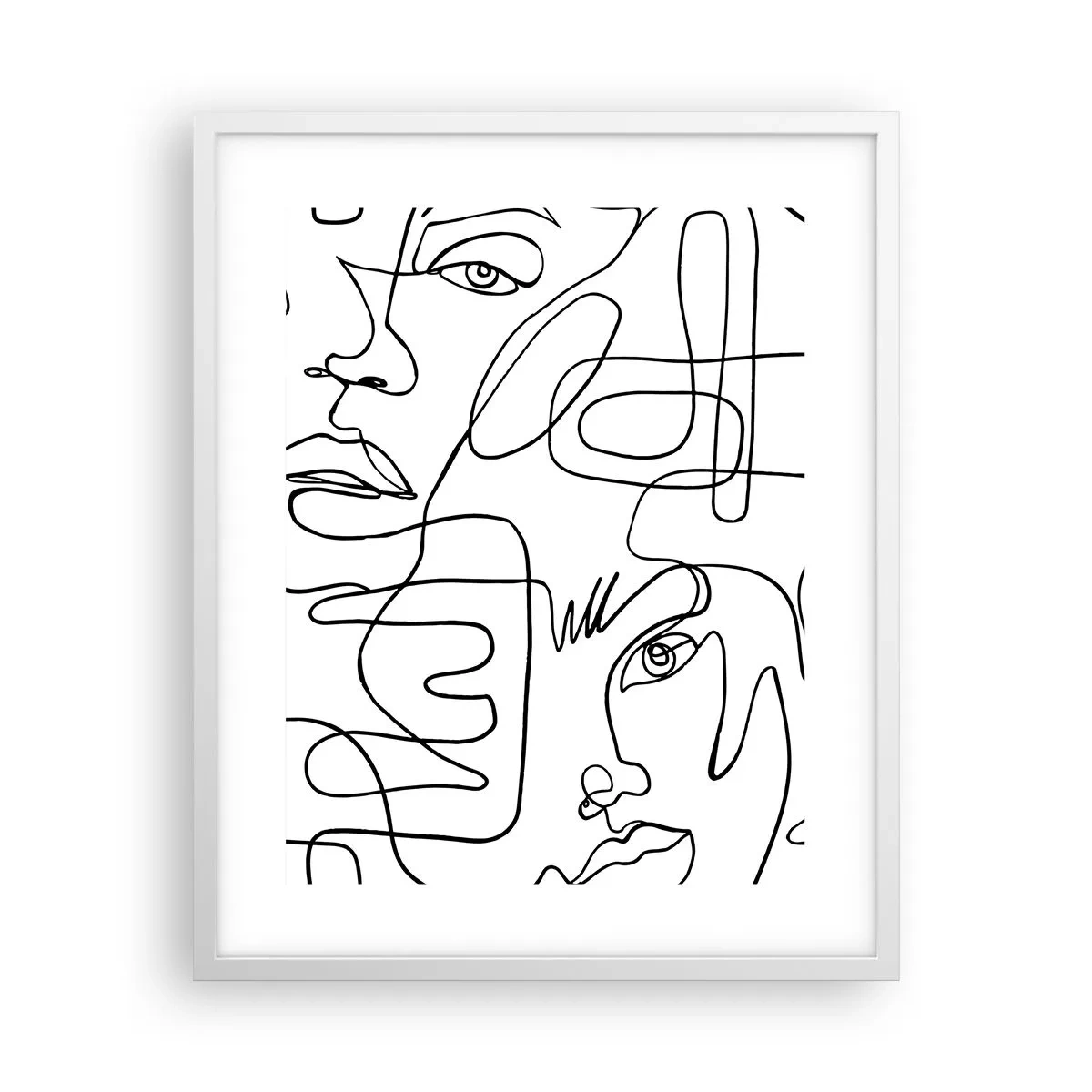 Pôster em moldura branca - Em emoções emaranhadas - 40x50 cm