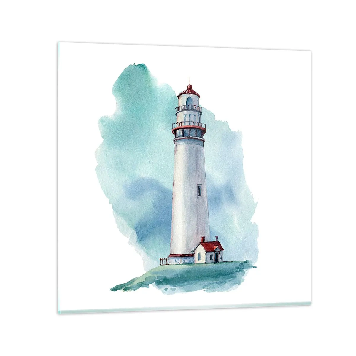 Quadro em vidro - A gentil irmã do azul - 70x70 cm