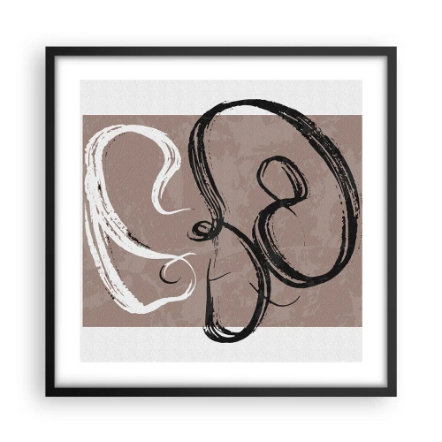 Pôster com moldura preta - Composição – a busca pela plenitude - 50x50 cm