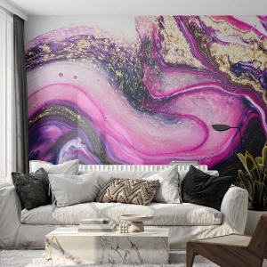 Papel de Parede Premium Canvas - Um momento nos bastidores - Abstração, Pedaço, Padrão Moderno - 150x105 cm