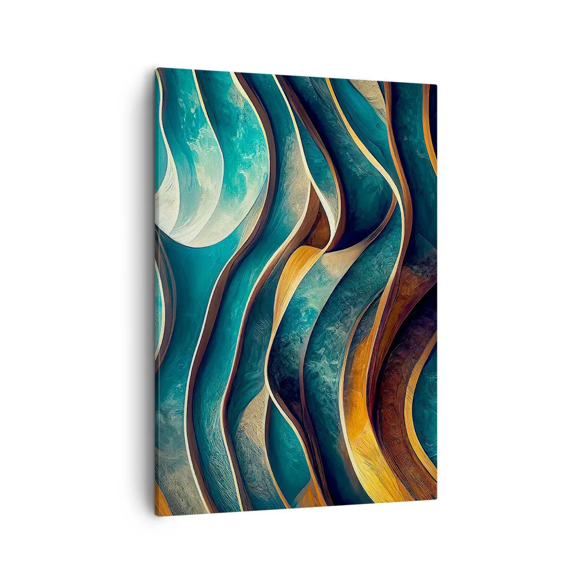 Quadro em tela - Meandros de azul - 50x70 cm