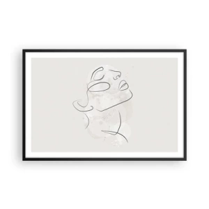 Pôster com moldura preta - Esboço de um sonho - 91x61 cm