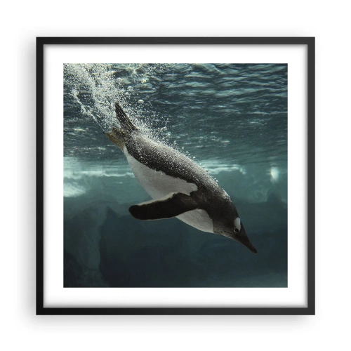 Pôster com moldura preta - Bem-vindo ao meu mundo - 50x50 cm