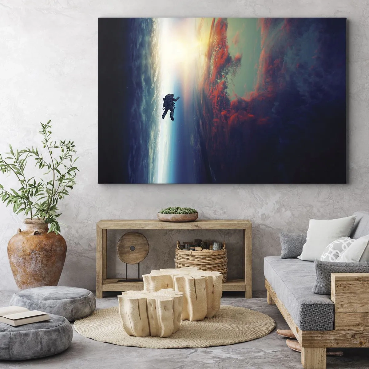 Quadro em tela - Enfrentando o universo - 100x70 cm