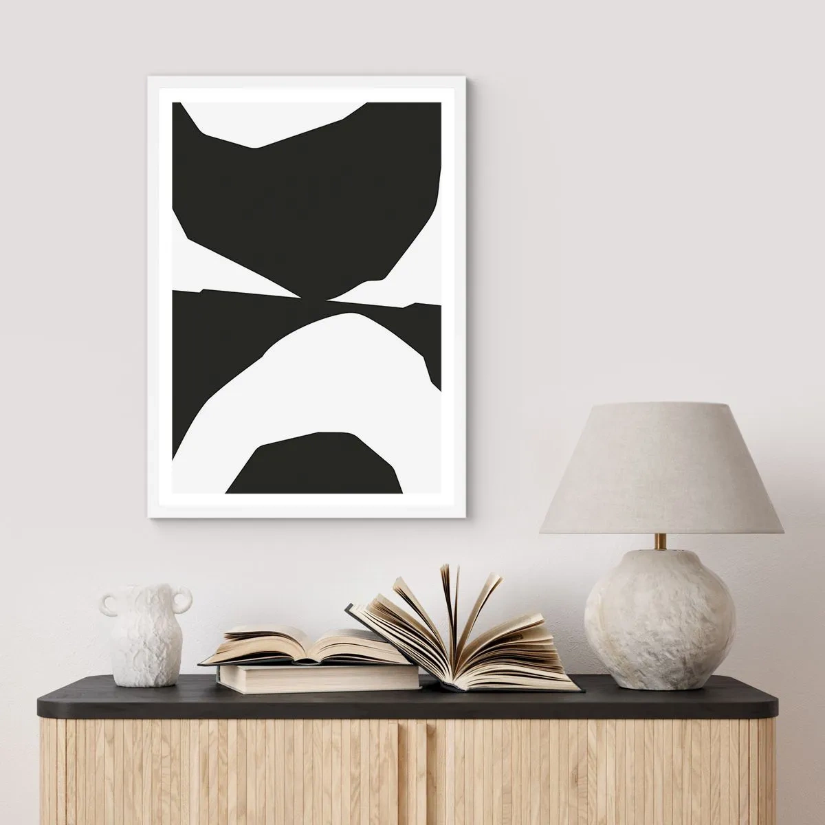 Pôster em moldura branca - Positivo negativo - 50x70 cm