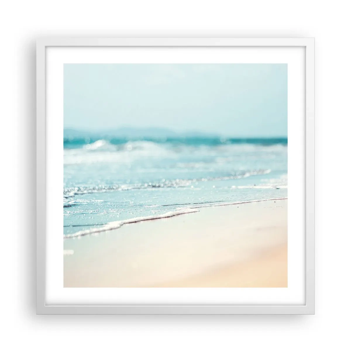 Pôster em moldura branca - Calor e ruído - 50x50 cm