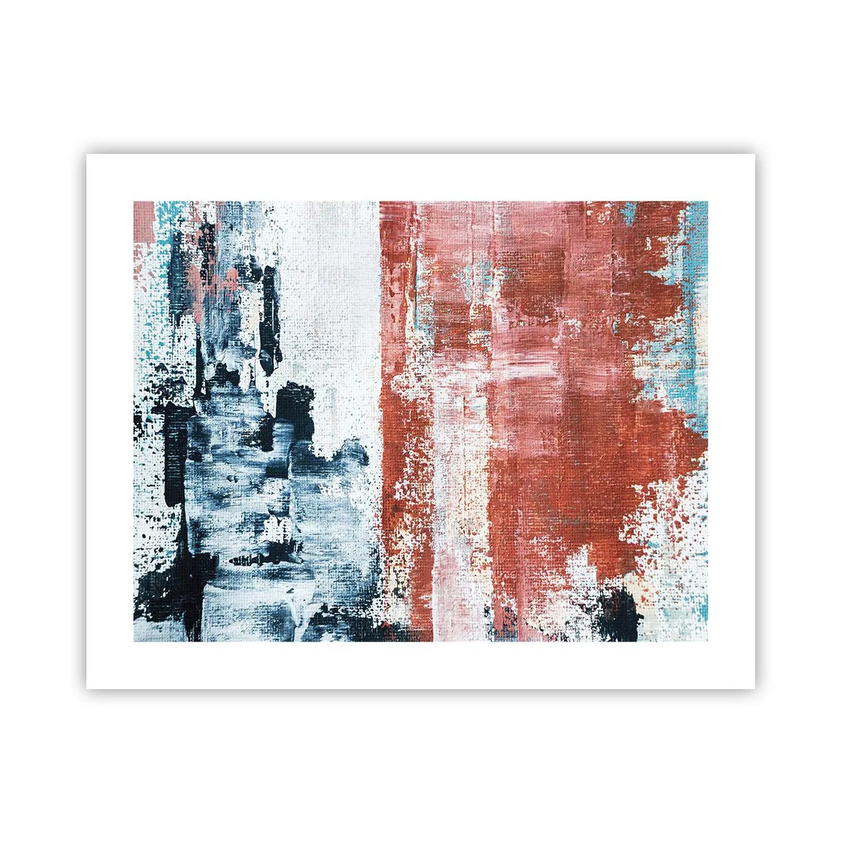 Pôster - Meio a meio abstrato - 50x40 cm
