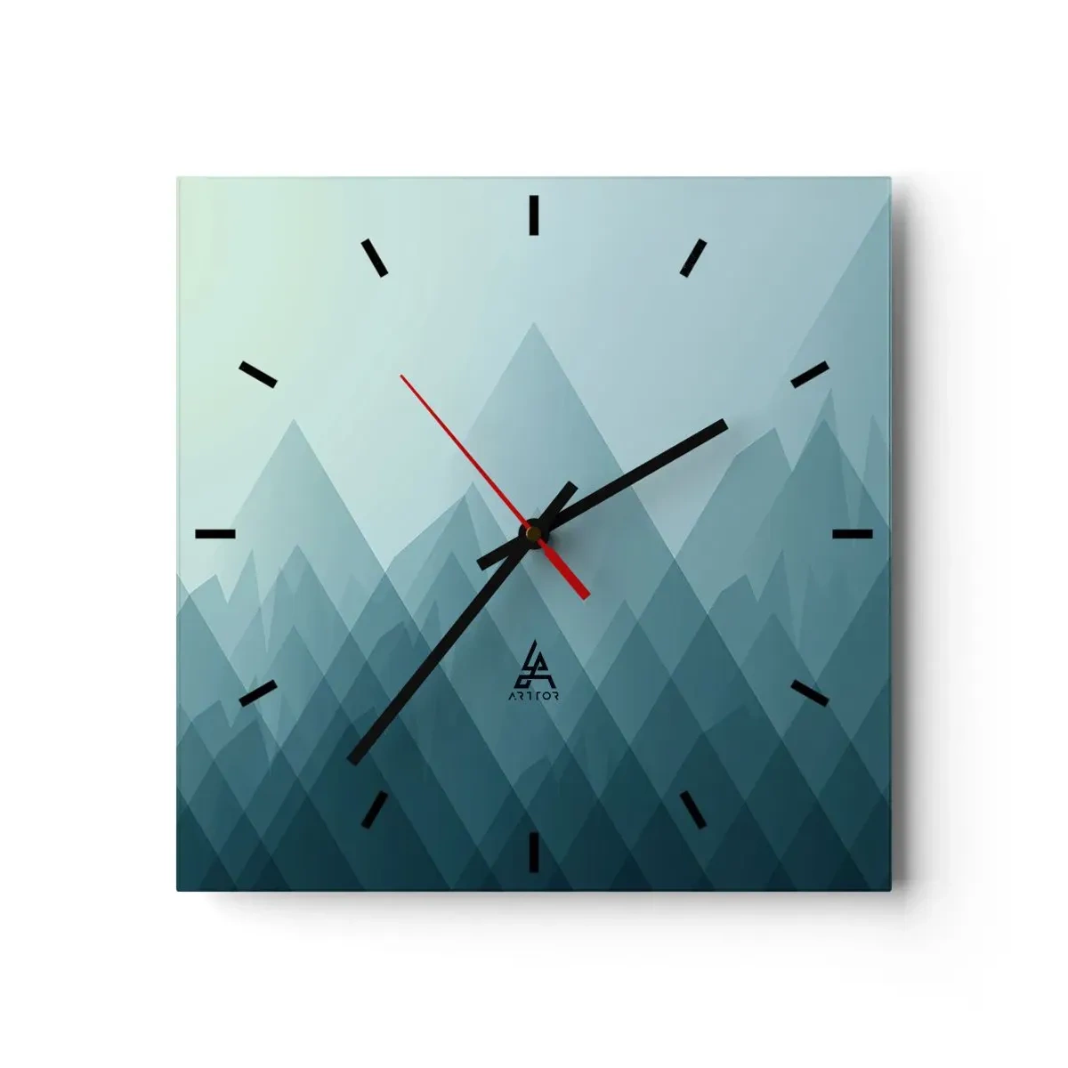 Relógio de parede - Relógio em vidro - Grande, maior, a maior - 30x30 cm